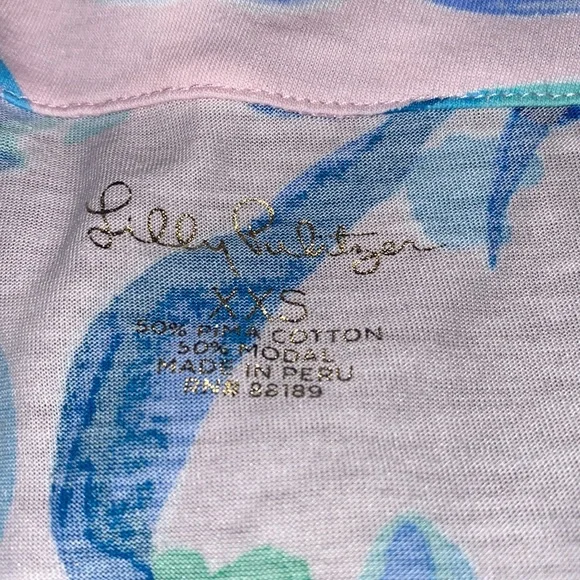Lilly Pulitzer Lula Top Pink Tropics Sweet Pea size XXS - Picture 4 of 4